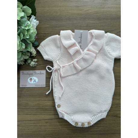 BODY BEBE PUNTO ROSA , MICOLINO