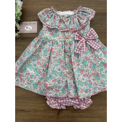 VESTIDO MÁS CULOTE EMILI PINK , VALENTINA BEBES