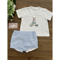 CONJUNTO CAMISETA MÁS PANTALÓN BLUE RABBIT , VALENTINA BEBES