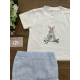 CONJUNTO CAMISETA MÁS PANTALÓN BLUE RABBIT , VALENTINA BEBES