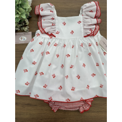 VESTIDO MÁS CULOTE LOVING CHERRIES , VALENTINA BEBES