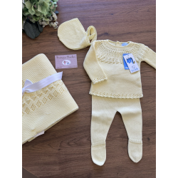 CONJUNTO POLAINA 3PIEZAS LIMONATA SEERSUCKER , MAC ILUSIÓN