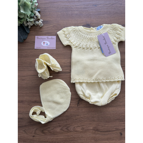 CONJUNTO CULOTTE PUNTO 4PIEZAS LIMONATA SEERSUKER , MAC ILUSION