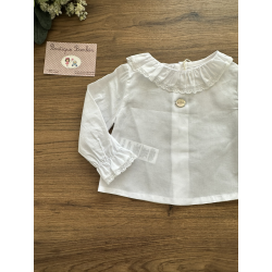 BLUSA BEBE M/LARGA BLANCA , MARTIN ARANDA