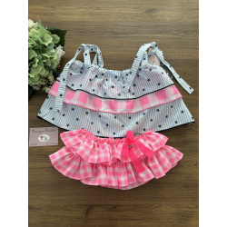 TOP VOLANTES ESTRELLAS MÁS BRAGUITA V.ROSA FLÚOR , MON PETIT