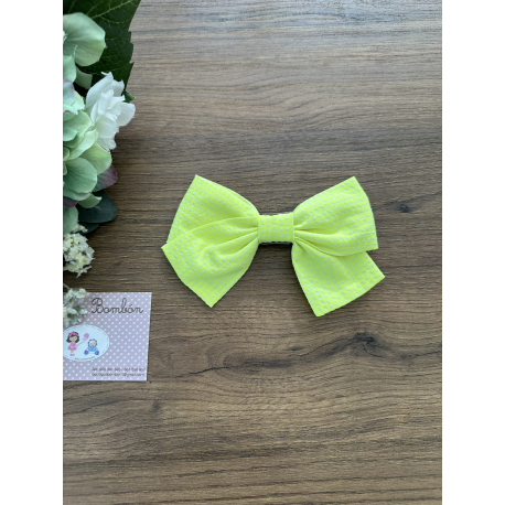 LAZO PINZA VICHY AMARILLO FLÚOR, MON PETIT