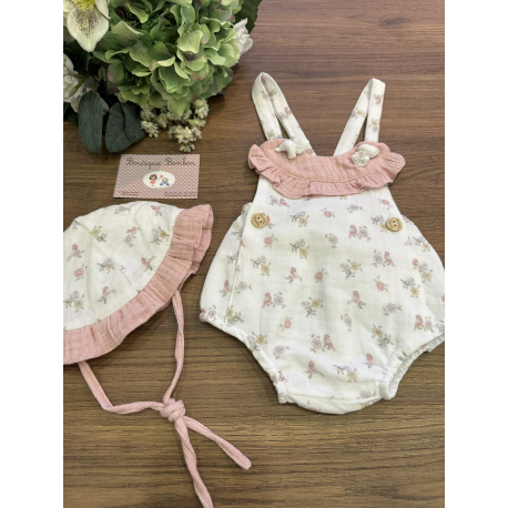 RANITA BEBE TIRANTA CON GORRITO , YOEDU