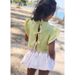 FALDA VICHY LIMONES MÁS CHALECO PUNTO , LA MARTINICA