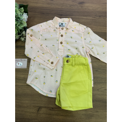 PANTALÓN CORTO AMARILLO MÁS C.M/LARGA LIMONES , LA MARTINICA