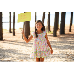 VESTIDO FLORES FUCSIA/VERDE COSÍMA , EVA CASTRO