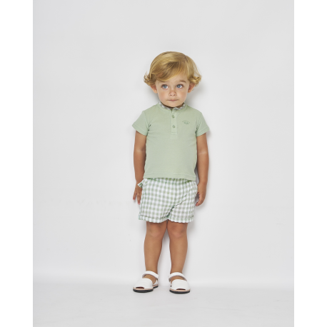 SET POLO MAO MÁS BERMUDA CUADROS, SPAGNOLO