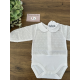 BODY PLUMETI C/BEBE M/L BLANCO , BABIDU