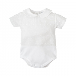 BODY PLUMETI C/BEBE M/C BLANCO , BABIDU