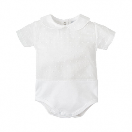 BODY PLUMETI C/BEBE M/C BLANCO , BABIDU