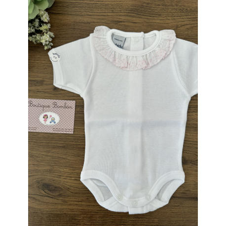 BODY M/CORTA CUELLO BATISTA ROSA , BABIDU