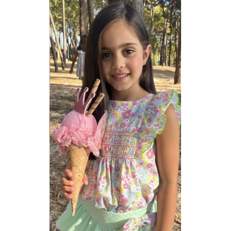 BLUSA NIÑA MÁS SHORT COSÍMA , EVA CASTRO