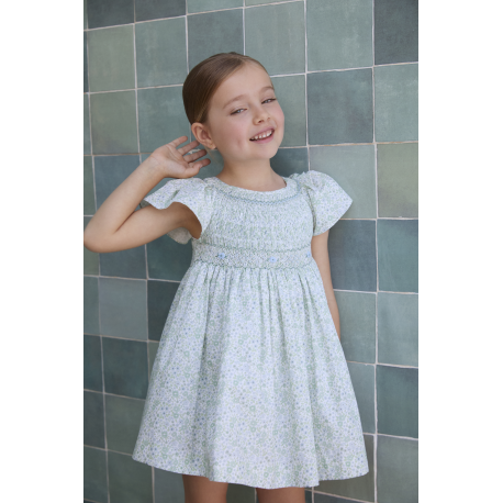 VESTIDO BLANCA VERDE , TARTALETA