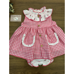 VESTIDO MÁS CULOTE PENELOPE PINK , VALENTINA BEBES