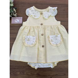 VESTIDO MÁS CULOTE YELLOW DUCK , VALENTINA BEBES