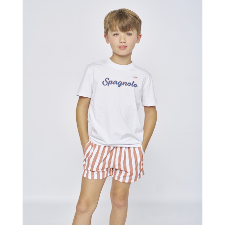 BERMUDA RAYAS MÁS CAMISETA SPAGNOLO BANDERITA , SPAGNOLO