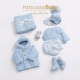 CONJ. RANITA SOFT CELESTE EMPOLVADO , PANGASA