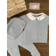 P.PUESTA C.BEBE BIRD MÁS GORRO CELESTE EMPOLVADO , PANGASA