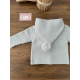 CHAQUETON PUNTO C/CAPUCHA POMPONES "LEIRA" , PAZ RODRIGUEZ