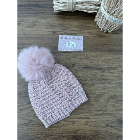 GORRO C/POMPON PELO "ESENCIAL" , PAZ RODRIGUEZ