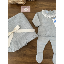 CONJUNTO 3PIEZAS ORGANZA CANESU TIMELESS OFF-WHITE , MAC ILUSIÓN
