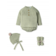 CONJUNTO BRAGA 4PIEZAS GORRO Y PATUCOS"LAUREL GRACE", MAC ILUSIÓN