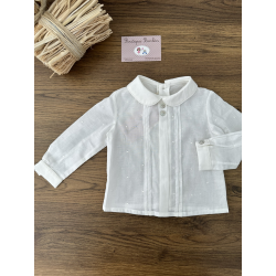 BLUSA BODOQUE BORDADO TELA NIÑO AMIEVA , MARTIN ARANDA