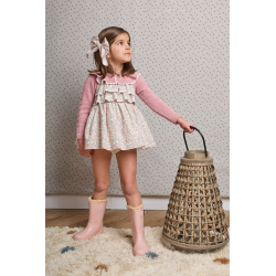 RANITA FLORES MÁS JERSEY 3/4 ROSA CUELLO PUNTILLA , LA MARTINICA