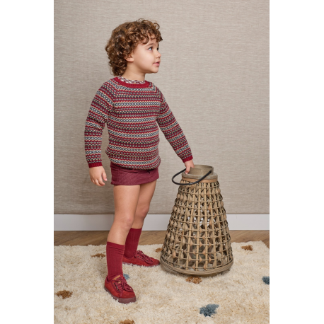 JERSEY JACQUARD GRANATE , LA MARTINICA