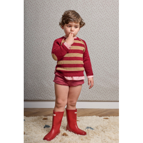 JERSEY GRANATE RAYAS CAMEL , LA MARTINICA