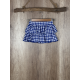CAMISA NIÑA VICHY AZULINO LAZO MÁS FALDA/PANTALON VICHY AZULINO , MON PETIT