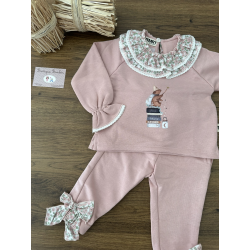 SUDADERA NIÑA MÁS PANTALÓN LARGO FELPA , LA MARTINICA