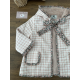 ABRIGO GUATEADO VICHY VOLANTE FLORES REVERSIBLE , LA MARTINICA