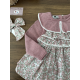 RANITA FLORES MÁS JERSEY 3/4 ROSA CUELLO PUNTILLA , LA MARTINICA