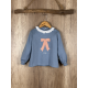 SUDADERA NIÑA BB FELPA LAZO MÁS PANTALON LARGO FELPA BOLSILLOS , MON PETIT