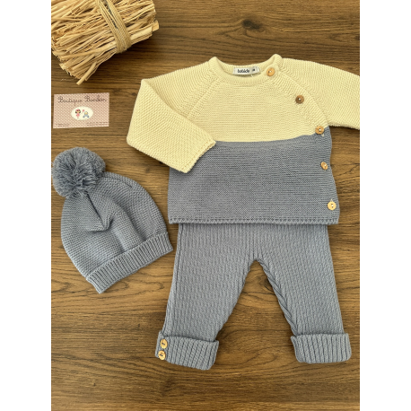CONJUNTO PANTALON MÁS SUETER Y GORRO ZARZAL , BABIDU