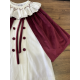 VESTIDO MÁS CAPA TERCIOPELO , COPO