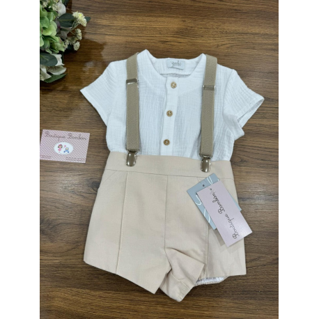 PANTALÓN BB CON TIRANTES MÁS CAMISA BB , YOEDU