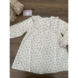 VESTIDO FLORES CON VOLANTES ROSA , DADATI