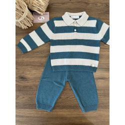 JERSEY PUNTO RAYAS CUELLO POLO NIÑO MÁS PANT.PUNTO NAVIA , MARTIN ARANDA