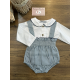 CONJUNTO BEBE NIÑO PETO MÁS CAMISA LLUVIA , BABIDU