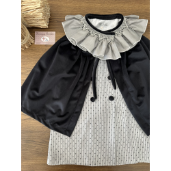 VESTIDO MAS CAPA TERCIOPELO , COPO