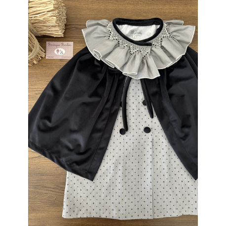 VESTIDO MAS CAPA TERCIOPELO , COPO