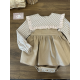 CAMISA NIÑA VICHY CAMEL MÁS RANITA CAMEL , PIO PIO