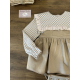 CAMISA NIÑA VICHY CAMEL MÁS RANITA CAMEL , PIO PIO