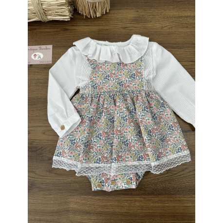 CAMISA RAYAS BLANCA MÁS RANITA LIBERTY ROSA , PIO PIO